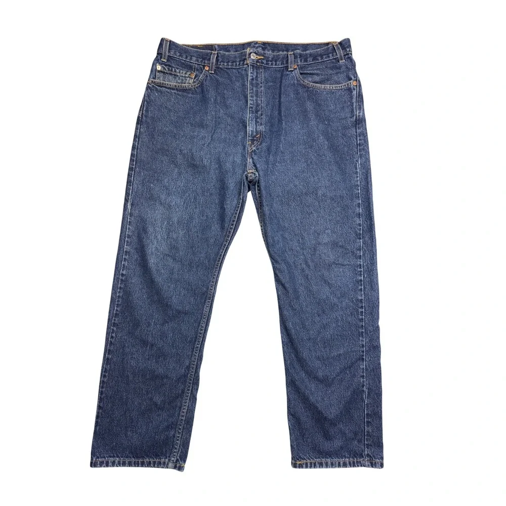 Levis 505 Regular Fit Jeans Mens 40x30 Dark Wash Blue Vintage Y2K 2002 505-0216